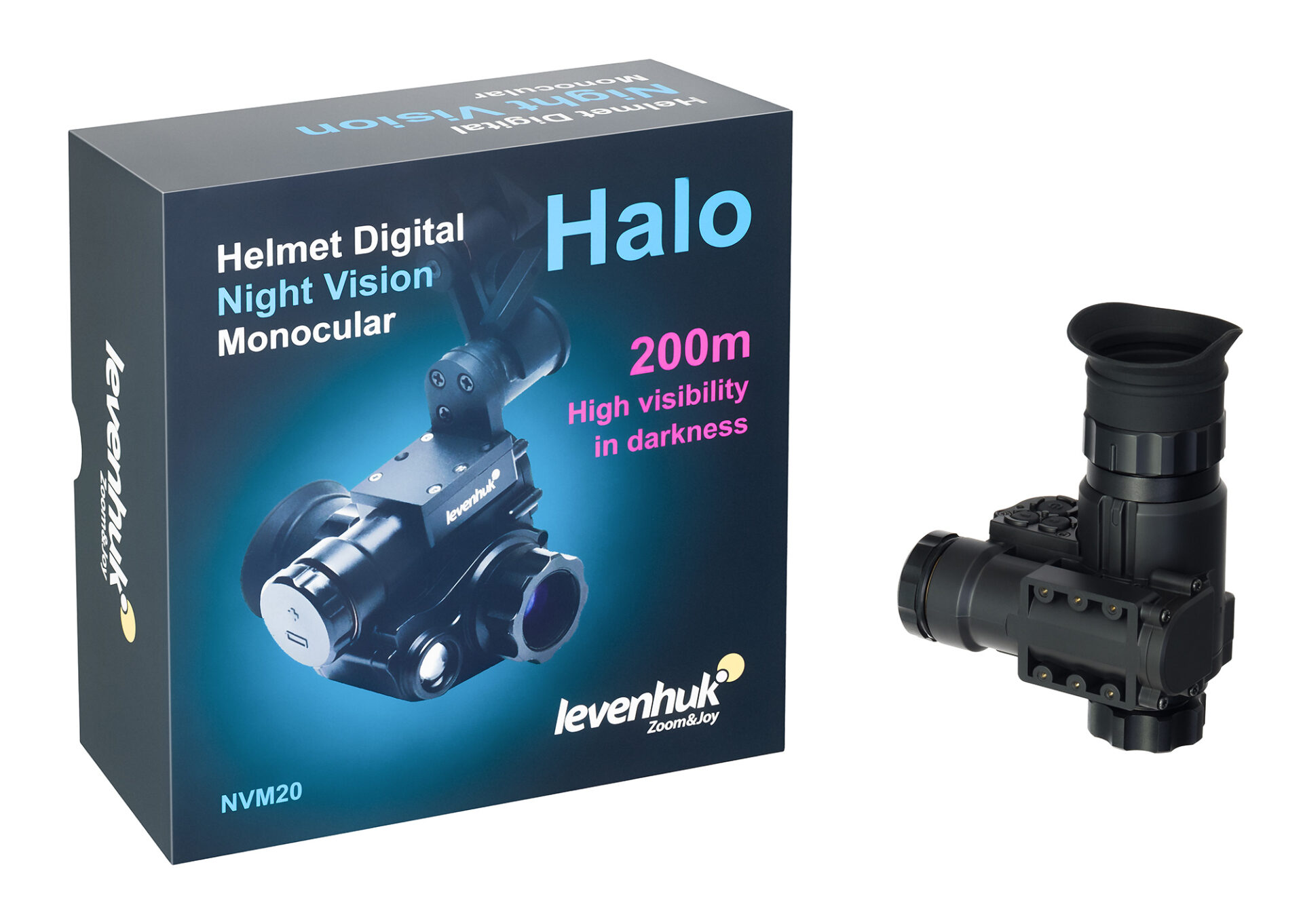 Visore notturno monoculare digitale LEVENHUK Halo NVM20 Helmet - immagine 3