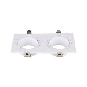 GU10 2 Spotlight Ratlight Iron Iron+PC White+White