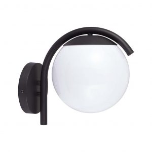 Porta della lampada a parete E27 OPAL PC Matt Black Body
