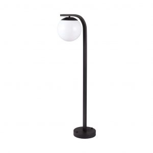Porta della lampada a palo E27 Opal PC Matt Black Body