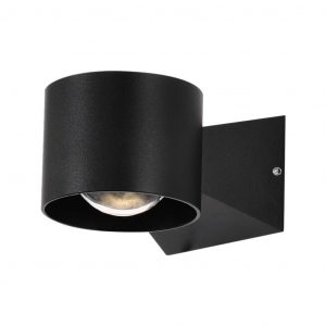 Luce a parete LED da 6W 3000K Black Body IP65