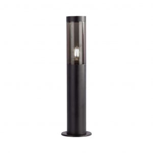 Bollard Garden Light Adattamento E27 (76MMX119x450mm) Fumo in plastica/SS Black Body IP44