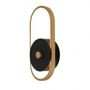 Luce a parete esterna a LED da 15 W (L33*W15*H4.4mm) 4000K Black+Body Antique Brass IP65