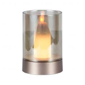 Lampada da tavolo a LED da 2W 3000K Champagne Gold + Amber Glass