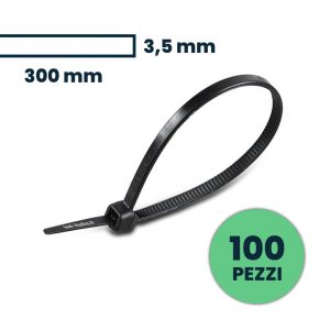 Cravatta per cavo 3.5* 300 mm neri 100pcs/pacchetto