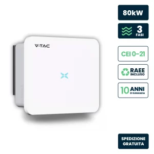 Inverter Fotovoltaico di rete on-Grid Invt XG Series Trifase 8KW, Doppio MPPT, CEI 0-21, Garanzia 10 Anni IP66