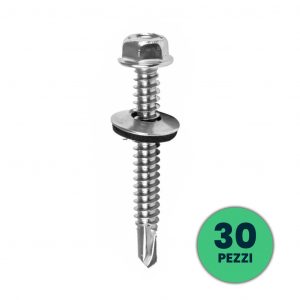 Viti m6 x 50mm con guanniione per fissaggio pannelli solari fotovoltaici (Confezione 30 pezzi)