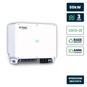 Inverter Fotovoltaico di rete su-grid Invt xg Serie Trifase 50KW, Quadruplo MPPT, CEI 0-21, Garanzia 10 Anni IP66