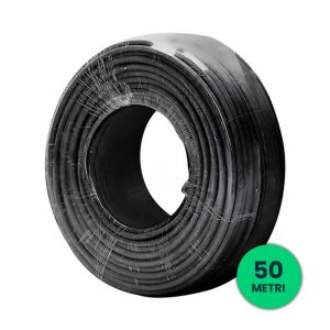 Cavo solare fotovoltaico 6 mmq unipolare colore nero per collegamento professionle pannelli solari fotovoltaici (Bobina 50 metri)