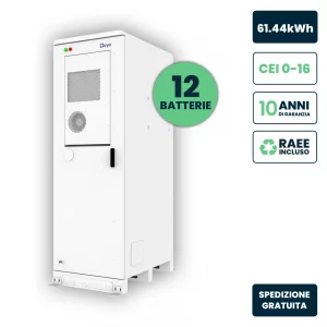 Armadio di Accumulo Hv Deye 61.44KWh LFP 51.2V 100AH ​​150A CEI 0-21 IP55