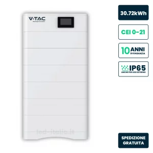 Kit Di Accumulo HV 30.72KWh LFP 307.2V 100AH ​​50A BMS CEI 0-21 IP65