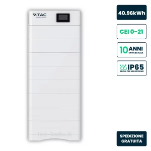 Kit Di Accumulo HV 40.96KWh LFP 409.6V 100AH ​​50A BMS CEI 0-21 IP65