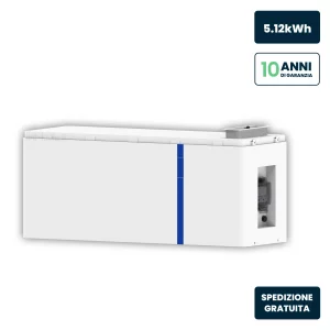BATTARIA DI ACCUMULO IMPILABILE DEYE TENSIONE BASSA LV 5.12KWH LIFEPO4 per kit All-in-One (SKU 12190) CEI 0-21 51.2V 100AH ​​Garanzia 10 anni
