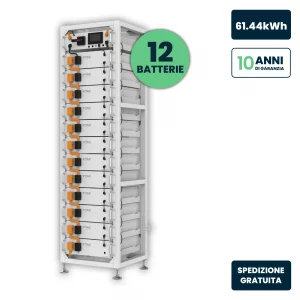 Kit rack di accumulo hv 61.44kwh lfp 614.4v 100ah 100a bms