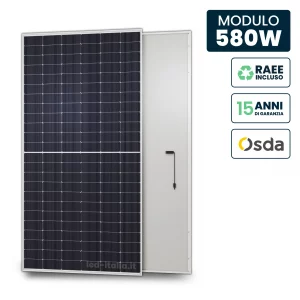 Pannello SOLRE FOTOVOLTAICO Modulo 580W OSDA Solar Tier-1 Monocristallino N-Type Topcon Silver Frame IP67/IP68 2278x1134x30mm