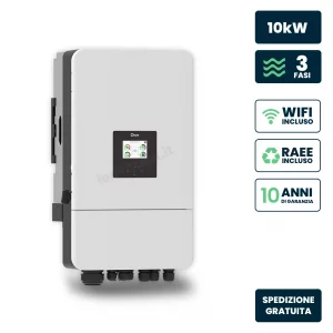 Inverter fotovoltaico deye trifase ibrido on-grid/off-grid 10kw doppio mppio mppio schermo lcd touch wifi e ta incusi garanzia 10 anni ip65