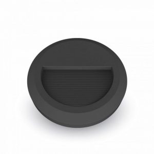 2W LED Step Light Black Body Round IP65 4000K