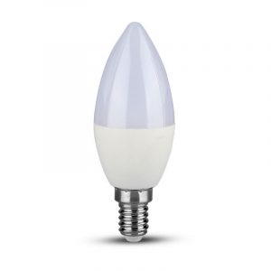 Bulb LED Samsung Chip 5.5W E14 Candela dimmerabile in plastica 6400K