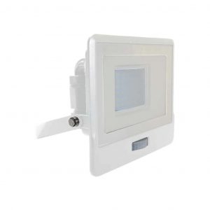 FloodLight PIR a LED da 30 W Samsung Chip White Body 6500K
