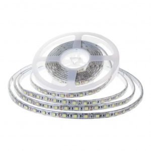 Strip LED SMD2835 120 LED 24V IP65 6500K Doppio PCB 10m rotolo