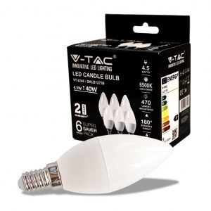 Bulbo LED 4.5W E14 Candela 6500K 6 PCS/PACCHE