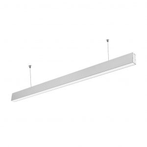 Luce lineare a LED Samsung Chip 40W sospensione sospesa Argento corpo 4000K 1200x35x67mm