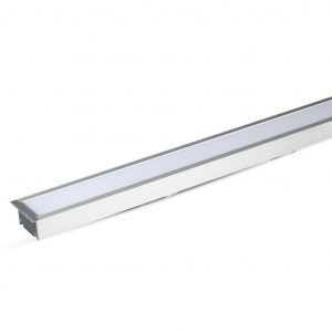 Plafoniera LED Chip Samsung A Incasso 40W Lineare Colore Argento 120cm 4000K