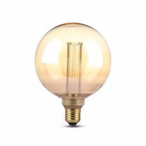 6W LED LED G125 Copertura ambra Bulbo filamento 2200K E27