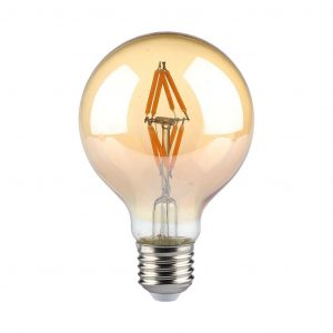 4W G80 LED FILAMENT Bulb Amber Glass 2200K E27