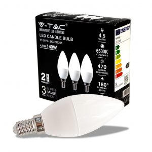 Bulbo LED 4.5W E14 Candela 6500K 3 PCS/BLISTER