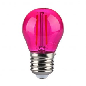 Bulbo del filamento di colore rosa G45 2W G45 E27