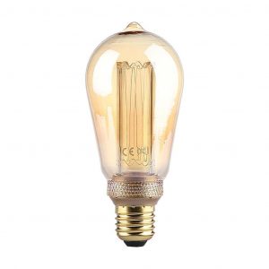 4W ST64 LED FILAMENT BULB AMBER Glass 1800K E27