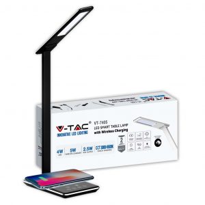 Lampada da tavolo a LED da 4W con caricabatterie wireless 2700K 6500K nero