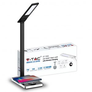 Lampada da tavolo a LED da 7W con caricabatterie wireless 2700K 6500K nero