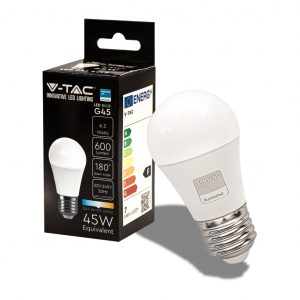 Bulb LED Samsung Chip 6.5W E27 G45 Plastica 4000K