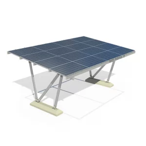 Struttura in Alluminio per Carport Fotovoltaico, 1-2 Posti Auto, Fino A 15 Pannelli Solali