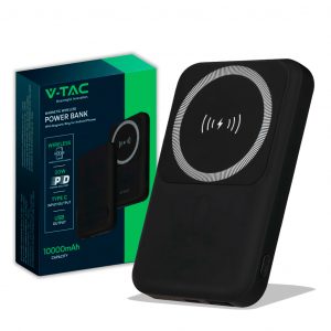 Fanca di potenza wireless magnetica da 10000 mAh con anello di metallo nero
