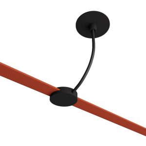 Connettore di cavo incassato – solo alimentatore (ritaglio: d55mm) corpo nero sabbioso