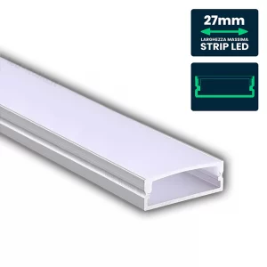 Kit di montaggio della striscia a LED con alluminio diffusore 2000*30*10 mm per il corpo d’argento
