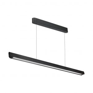 36W LED LED Linear sospensione sospensione Diffusore Plassa Tipo -CCT: 3in1 – Nero