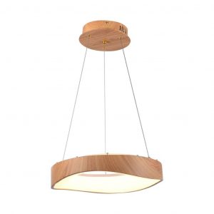 Designer LED Designer Lampadante Painting in legno+White Body D400