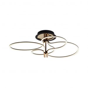 Designer LED Designer Lampadante Pendanto Gold + corpo nero