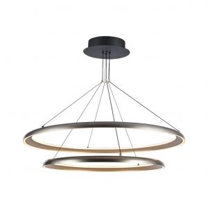 Designer LED Designer Lampadante Champagne Gold + White Body D400 + D600