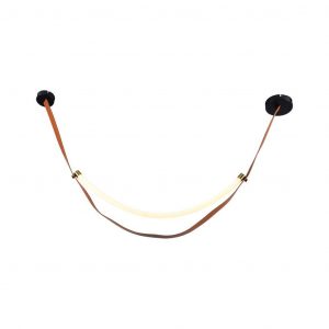 Designer LED Designer Lampadante di ciondolo marrone + corpo nero