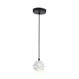 Designer a LED Hanging Lampholder Marbel + Glass White Body G9
