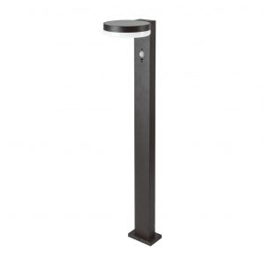 Piantana solare LED da Giardino con sensore pir 5.5w corpo nero 155*299*155mm 3000k ip54