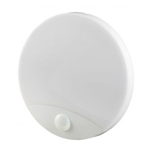 Lampada del sensore PIR a LED da 15 W Samsung Chip 3in1 Body White Round IP44