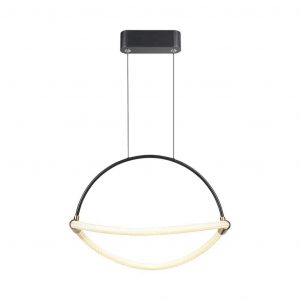 12w lampadario a pendente a LED moderno con un design elegante e minimalista 400x160x1650mm Matt Black Color 4000K 4000K