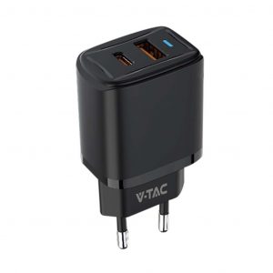 PD20W A+C Caricatore Nero