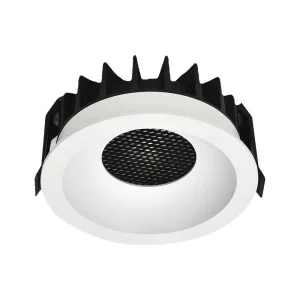 Miele a LED da 18 W Pettine Do Downlight Bridgelux CCT: 3in1 Ringa bianco + riscaldamento nero
